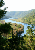 Nature sauvage autour d'une rivi&egrave;re paisible